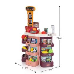 Supermercato per bambini, 51 x 27 x 78 cm, in polietilene multicolore | Collezione Market