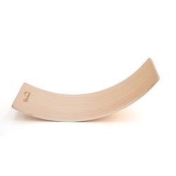 Tabla de equilibrio Montessori, 82 x 30 x 19 cm, de madera en natural | Colección Curvy