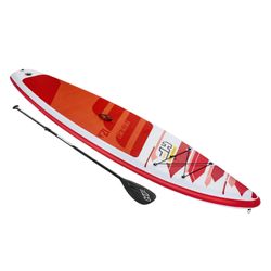 Planche de Paddle Surf Gonflable Bestway Hydro Force Fastblast Tech 381x76x15 cm avec Pagaie, Pompe et