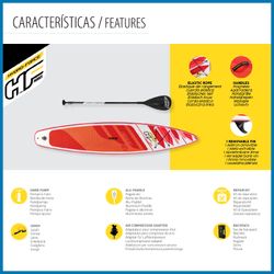 Planche de Paddle Surf Gonflable Bestway Hydro Force Fastblast Tech 381x76x15 cm avec Pagaie, Pompe et