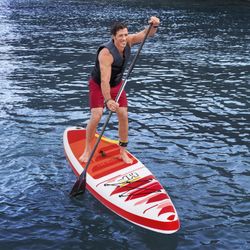 Planche de Paddle Surf Gonflable Bestway Hydro Force Fastblast Tech 381x76x15 cm avec Pagaie, Pompe et