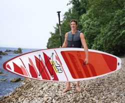 Planche de Paddle Surf Gonflable Bestway Hydro Force Fastblast Tech 381x76x15 cm avec Pagaie, Pompe et