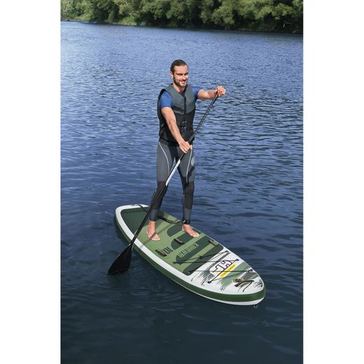 Planche de Paddle Surf Gonflable Bestway Hydro-Force Kahawai 310x86x15 cm avec Pagaie, Pompe et Sac de Transport