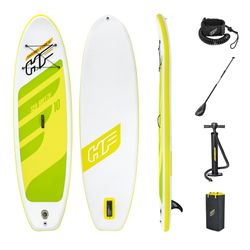 Planche de Paddle Surf Gonflable Bestway Hydro-Force See Breeze 305x84x12 cm en Plastique Vert avec Pagaie