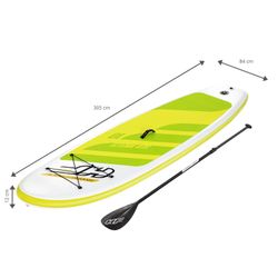 Planche de Paddle Surf Gonflable Bestway Hydro-Force See Breeze 305x84x12 cm en Plastique Vert avec Pagaie