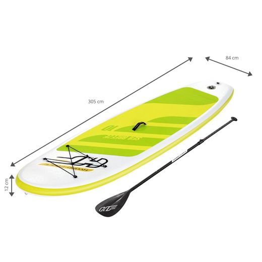 Planche de Paddle Surf Gonflable Bestway Hydro-Force See Breeze 305x84x12 cm en Plastique Vert avec Pagaie