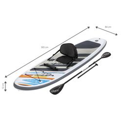 Planche de Paddle Surf Gonflable Bestway Hydro-Force White Cap avec Pagaie, Siège et Pompe