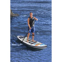 Planche de Paddle Surf Gonflable Bestway Hydro-Force White Cap avec Pagaie, Siège et Pompe