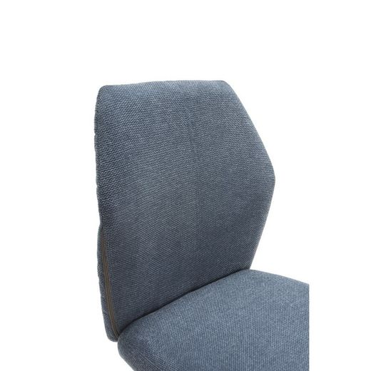 Taburetto, 43 x 52,5 x 97 cm, in tessuto e metallo, blu e nero | Collezione Bei