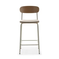 Taburetto alto, 42 x 48 x 94,5 cm, in tessuto beige | Collezione Adriana