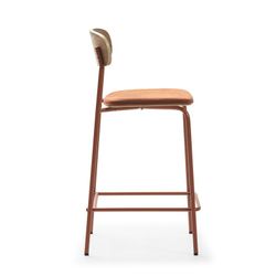 Hochstuhl, 42 x 48 x 94,5 cm, aus Stoff in Terrakottafarbe | Kollektion Adriana