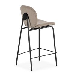 Sgabello alto, 43 x 54 x 94 cm, in tessuto beige | Collezione Cori