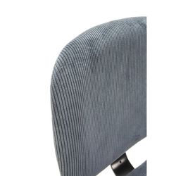 Taburete alto, 44 x 50 x 98 cm, de pana en azul  | Colección Arus