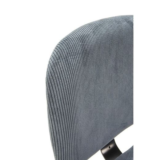 Taburete alto, 44 x 50 x 98 cm, de pana en azul  | Colección Arus