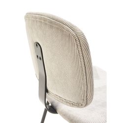 Taburete alto, 44 x 50 x 98 cm, de pana en gris | Colección Arus