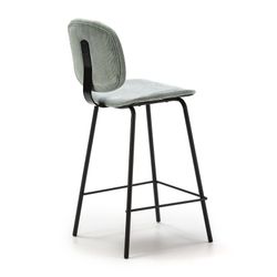 Taburete alto, 44 x 50 x 98 cm, de pana en verde  | Colección Arus