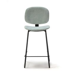 Taburete alto, 44 x 50 x 98 cm, de pana en verde  | Colección Arus