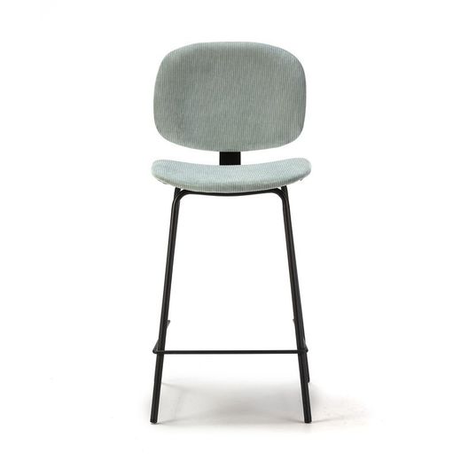 Taburete alto, 44 x 50 x 98 cm, de pana en verde  | Colección Arus