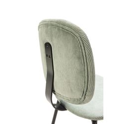 Taburete alto, 44 x 50 x 98 cm, de pana en verde  | Colección Arus