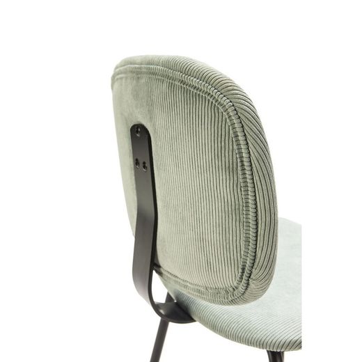 Taburete alto, 44 x 50 x 98 cm, de pana en verde  | Colección Arus