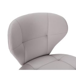 Taburete alto, 45 x 52 x 94 cm, de piel sintética en beige | Colección Maura