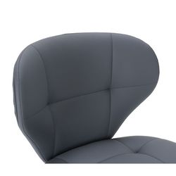 Sgabello alto, 45 x 52 x 94 cm, in pelle sintetica grigio scuro | Collezione Maura
