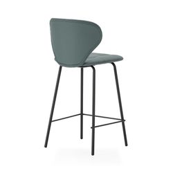Sgabello alto, 45 x 52 x 94 cm, in pelle sintetica verde | Collezione Maura