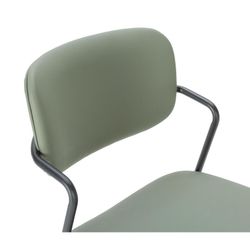 Taburete alto, 46,5 x 51 x 97 cm, de piel sintética en verde | Colección Maika