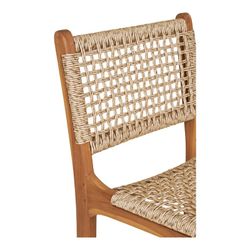 Sgabello alto, 50 x 45 x 94 cm, in legno di teak e rattan sintetico naturale | Collezione Derby
