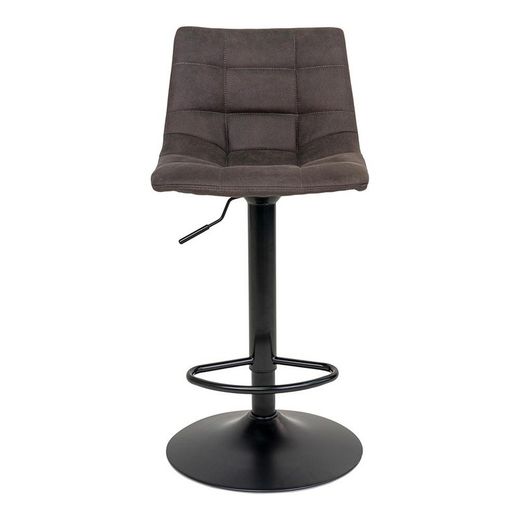 Sgabello alto regolabile in altezza, 43 x 43 x 108 cm, in microfibra grigio scuro | Collezione Middelfart