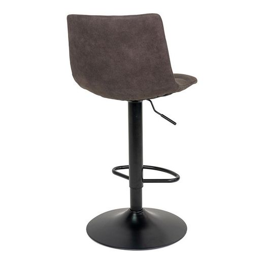 Sgabello alto regolabile in altezza, 43 x 43 x 108 cm, in microfibra grigio scuro | Collezione Middelfart