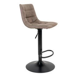 Sgabello alto regolabile in altezza, 43 x 43 x 108 cm, in microfibra colore terra | Collezione Middelfart