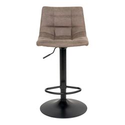 Sgabello alto regolabile in altezza, 43 x 43 x 108 cm, in microfibra colore terra | Collezione Middelfart
