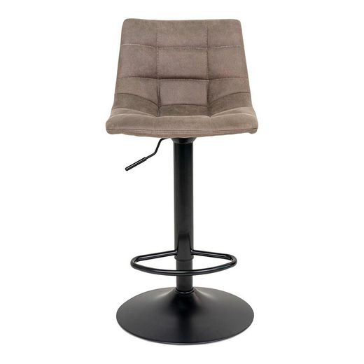 Sgabello alto regolabile in altezza, 43 x 43 x 108 cm, in microfibra colore terra | Collezione Middelfart