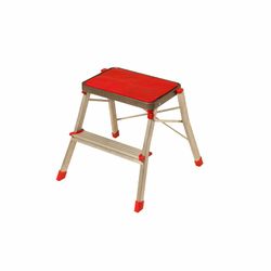 Taburete Escalera Plegable de Acero 2 Peldaños CATTERHOUSE con Plataforma - Altura Máxima de Trabajo 246 cm, Seguro y Compacto para Uso Doméstico y Profesional