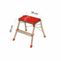 Taburete Escalera Plegable de Acero 2 Peldaños CATTERHOUSE con Plataforma - Altura Máxima de Trabajo 246 cm, Seguro y Compacto para Uso Doméstico y Profesional
