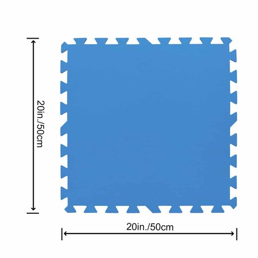 Tapis de Sol en Mousse Bestway 9 Pièces 50x50 cm Bleu