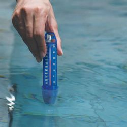 Termometro galleggiante per piscina Kokido, blu, con corda e doppia scala