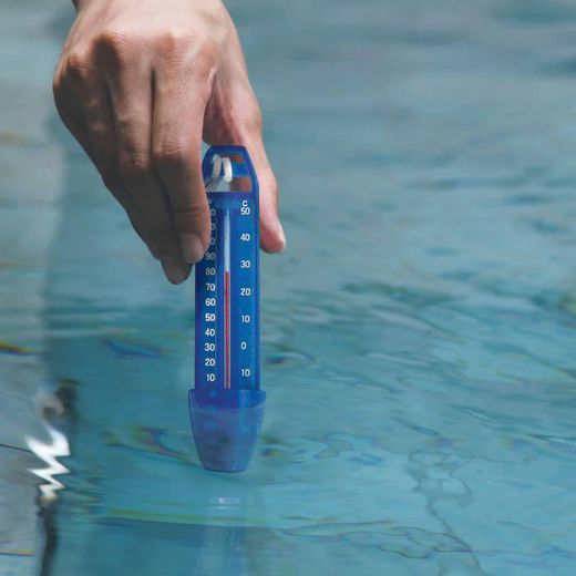 Termometro galleggiante per piscina Kokido, blu, con corda e doppia scala