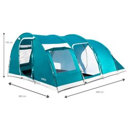 Tenda da campeggio Bestway Family Dome 490x380x195 cm per 6 persone con aste
