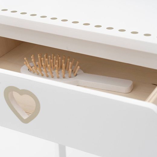 Tocador infantil, 49 x 34 x 97 cm, de madera en blanco | Colección Beauty Center