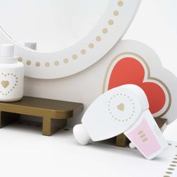 Tocador infantil, 49 x 34 x 97 cm, de madera en blanco | Colección Beauty Center