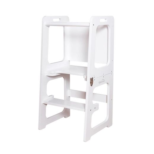 Tavolo da studio evolutivo, 43 x 40 x 86,5 cm, in legno bianco e nero | Collezione Evolutive II