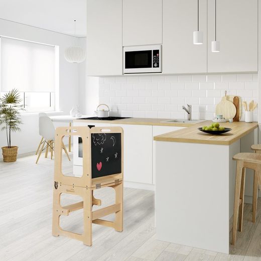 Tavolo da disegno evolutivo, 43 x 40 x 86,5 cm, in legno naturale | Collezione Evolutive II