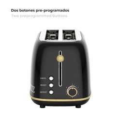 Tostador XL en negro, 42 x 18 x 19 cm | Kaito