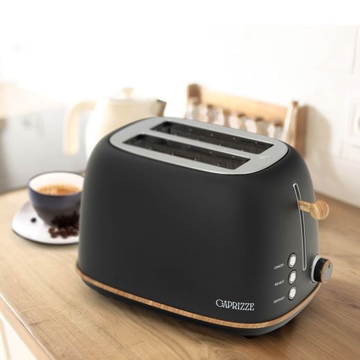 Toaster, 29,2 x 18 x 19 cm, aus Kunststoff und Edelstahl in Schwarz | Kollektion Kaito