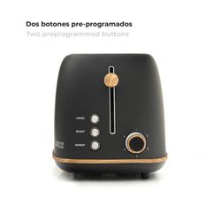 Toaster, 29,2 x 18 x 19 cm, aus Kunststoff und Edelstahl in Schwarz | Kollektion Kaito