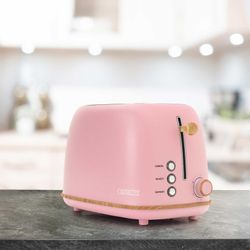 Tostadora, 29,2 x 18 x 19 cm, de plástico y acero inoxidable en rosa | Colección Kaito