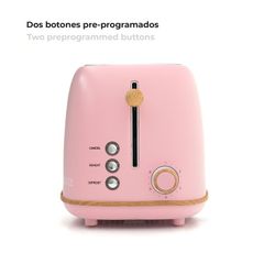 Tostadora, 29,2 x 18 x 19 cm, de plástico y acero inoxidable en rosa | Colección Kaito