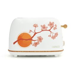 Tostadora con diseño japonés, 29,2 x 18 x 19 cm, de plástico y acero inoxidable en blanco | Colección Kaito